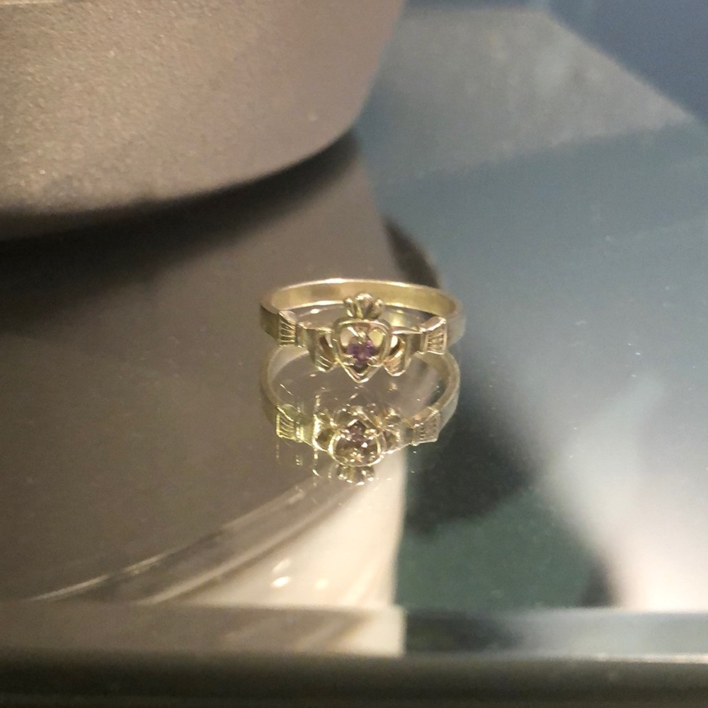 Claddagh Ring With Amethyst - image 2